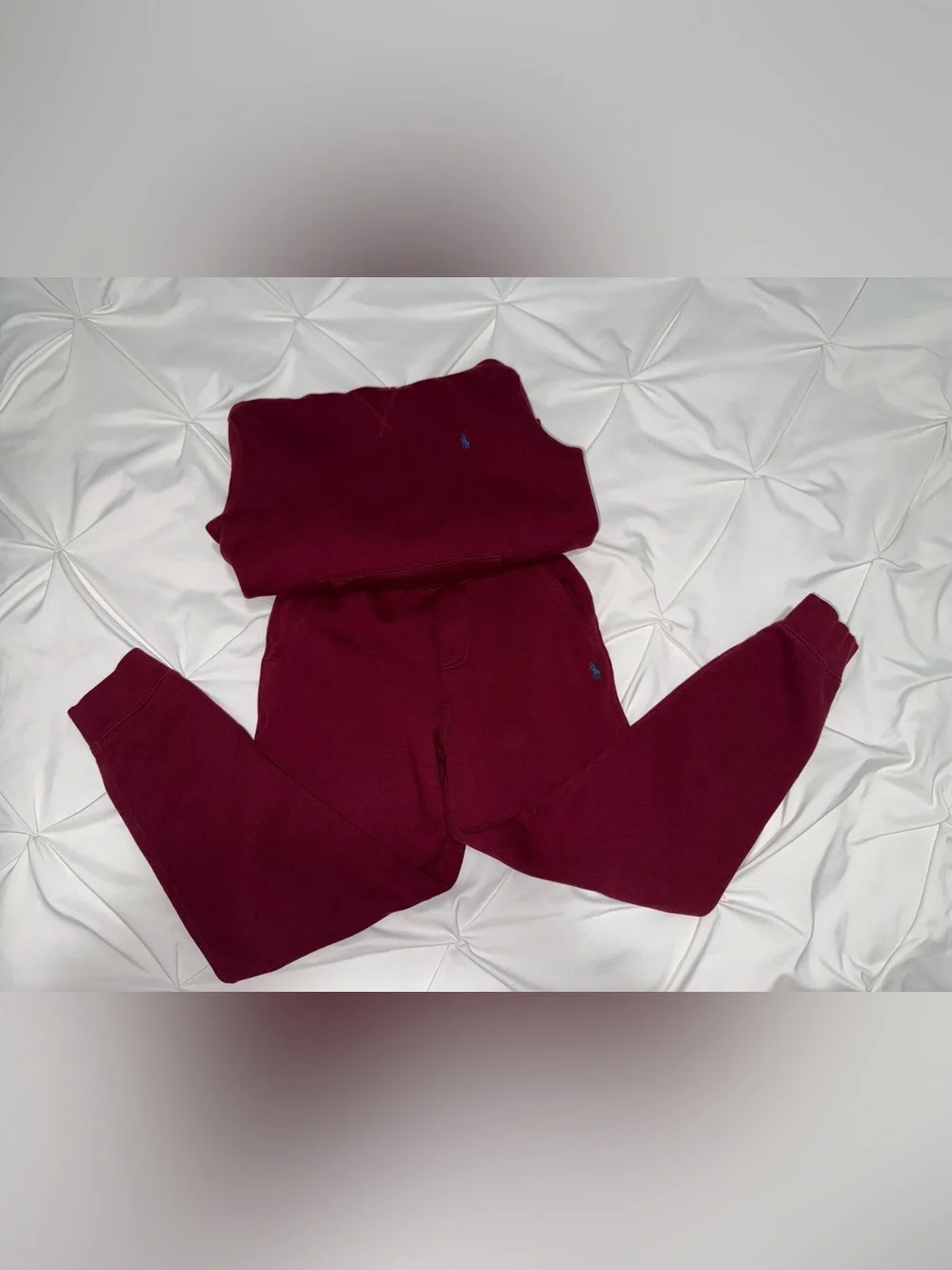 Polo by Ralph Lauren Boys Burgundy Track Jogger Set